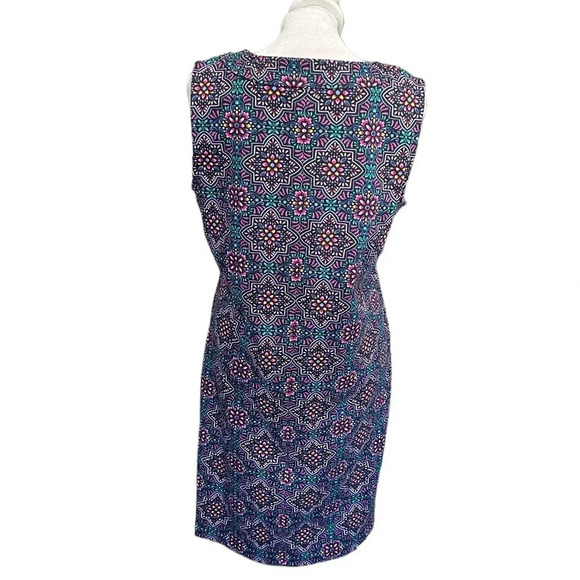Talbots women's MP sleeveless multicolored midi dress - Picture 3 of 5